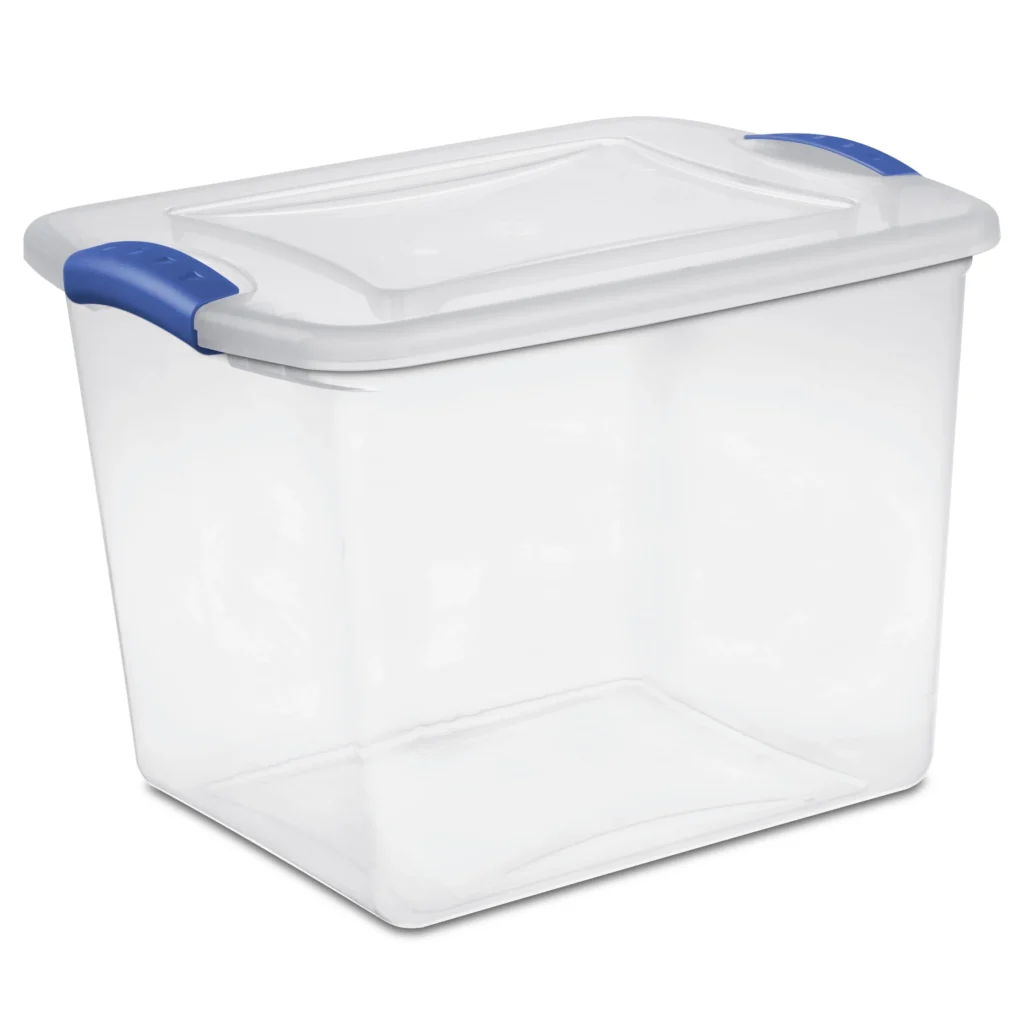 Sterilite 27 Quart Clear Latch Box Storage Bin – Visible & Secure — alternate angle showing full product