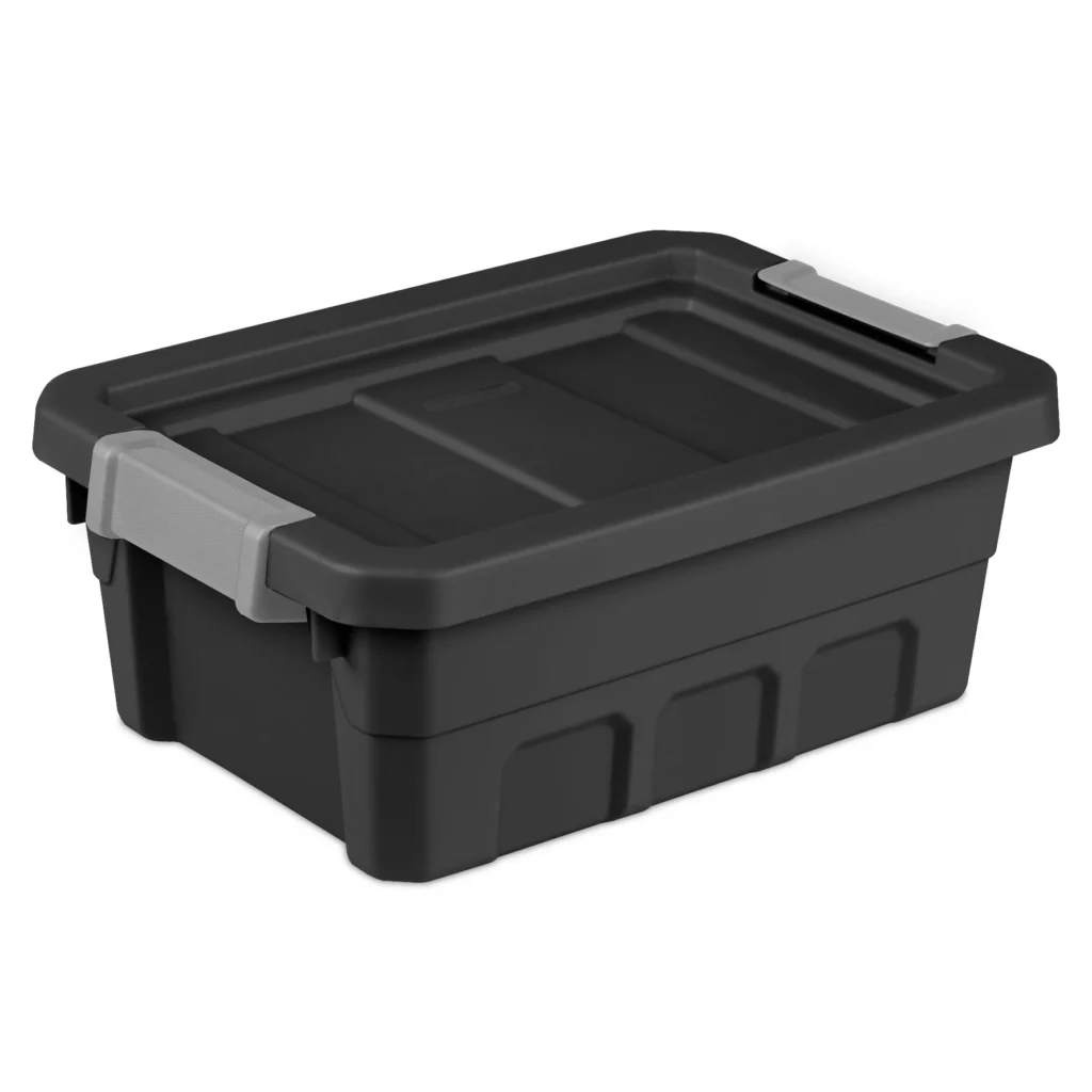 Sterilite 4 Tier Tote Rack Black 1