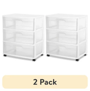 Sterilite Clear 3-Drawer Desktop Unit – Compact Storage Organizer