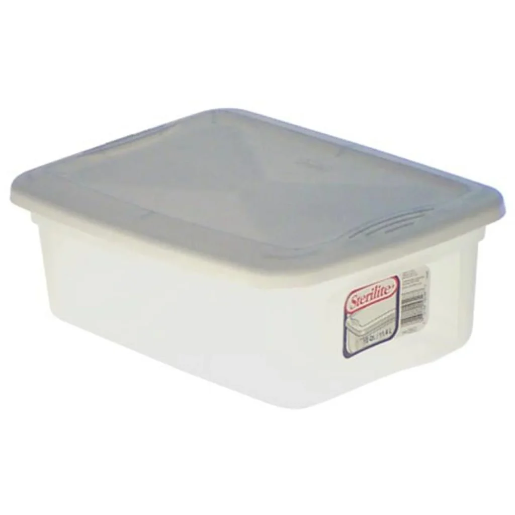 Sterilite Clear 6 Quart Storage Boxes – 10-Pack Value Set — close-up detail of design and finish