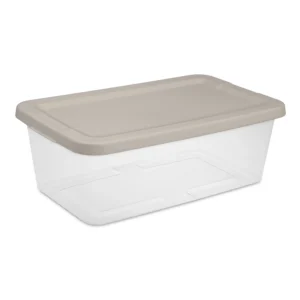 Sterilite Clear 6 Quart Storage Boxes – 10-Pack Value Set