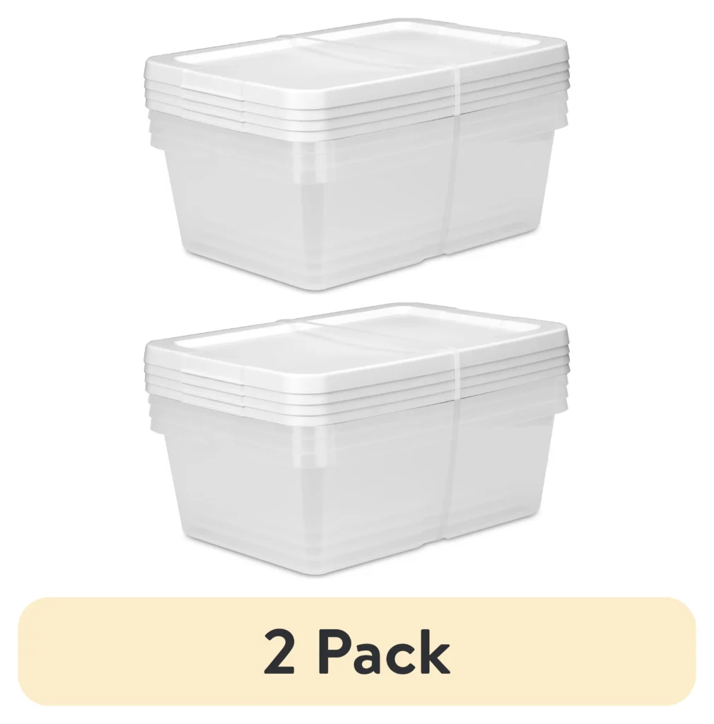 Sterilite Clear 6 Quart Storage Boxes – 10-Pack Value Set
