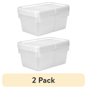 Sterilite Clear 6 Quart Storage Boxes – 10-Pack Value Set
