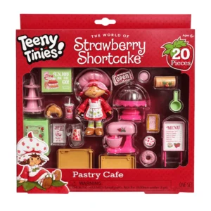 Strawberry Shortcake Tween 2 Piece Short Sleeve Top and Shorts Pajama Set with Spa Headband Sizes 4 12