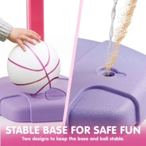 SYNCFUN Toddler Basketball Hoop Indoor Basketball Game Set for Kids 1 3 Adjustable Kids Basketball Goal With 4 Balls for Indoor Outdoor Play