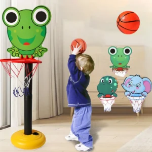 SYNCFUN Toddler Basketball Hoop Indoor Basketball Game Set for Kids 1 3 Adjustable Kids Basketball Goal With 4 Balls for Indoor Outdoor Play
