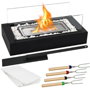 Tabletop Fire Pit Dinner Parties Smores Maker Safer Small Portable Mini Stainless Steel Tabletop Fire Pit with Safer Small Portable Mini