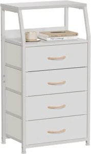 Tall 5 Drawers Dresser Vertical Storage Tower Fabric Dresser Bedroom Hallway Entryway Nursery Closet Organizer Nightstand Bedside Table Furniture Stu