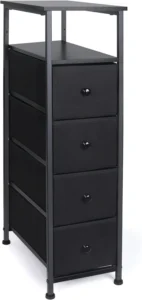 Tall 5 Drawers Dresser Vertical Storage Tower Fabric Dresser Bedroom Hallway Entryway Nursery Closet Organizer Nightstand Bedside Table Furniture Stu