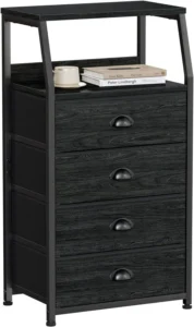 Tall 5 Drawers Dresser Vertical Storage Tower Fabric Dresser Bedroom Hallway Entryway Nursery Closet Organizer Nightstand Bedside Table Furniture Stu