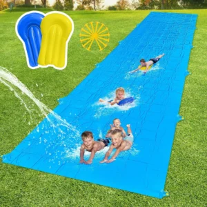 Teblint 22.5FT Dual Lane Water Slide – Heavy Duty Backyard Fun