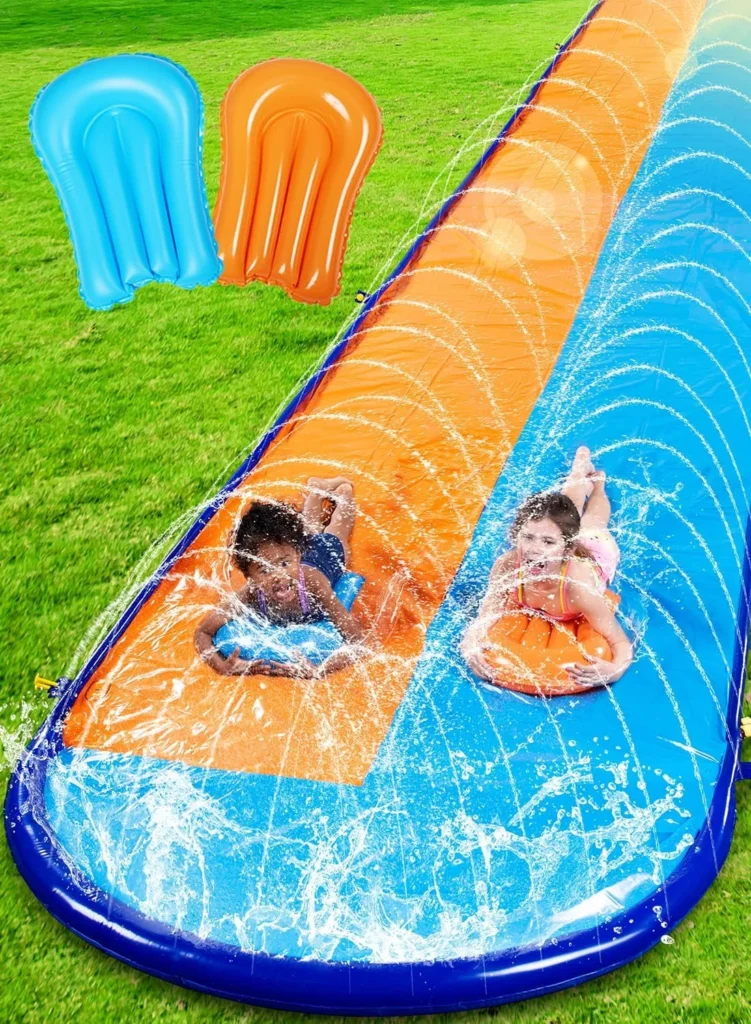 Teblint 22.5FT Dual Lane Water Slide – Heavy Duty Backyard Fun
