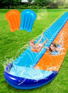 Teblint 22.5FT Dual Lane Water Slide – Heavy Duty Backyard Fun