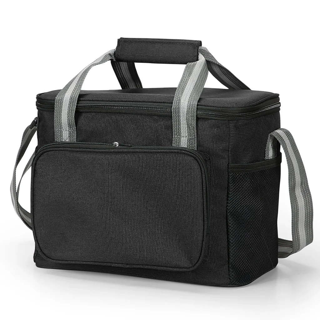 Pioneer Woman Insulated Lunch Kit Set – Dual Bags & Bottle Jewel Geo β alternate angle showing full product