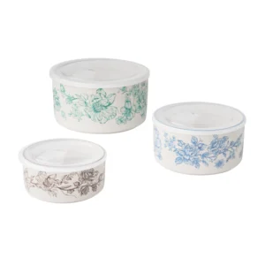 The Pioneer Woman Vintage Lace 6 Piece Rectangular Ceramic Nesting Bowls