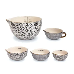 Thyme Table 5 Piece Ceramic Measuring Bowl Set