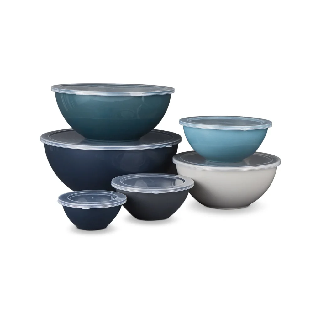 Thyme Table Ceramic Measuring Bowl Set – 5 Piece Nesting Design β close-up detail of design and finish