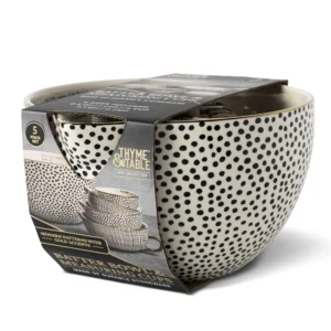 Thyme Table 5 Piece Ceramic Measuring Bowl Set