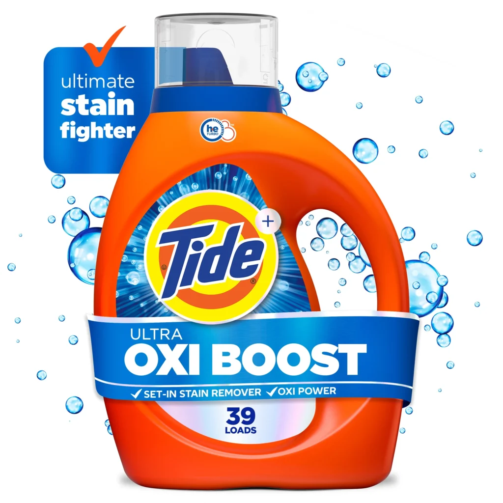 Tide Oxi Boost Power PODS with Stain Remover and Oxi Power Laundry Detergent Pacs 45 Count — alternate angle showing full product