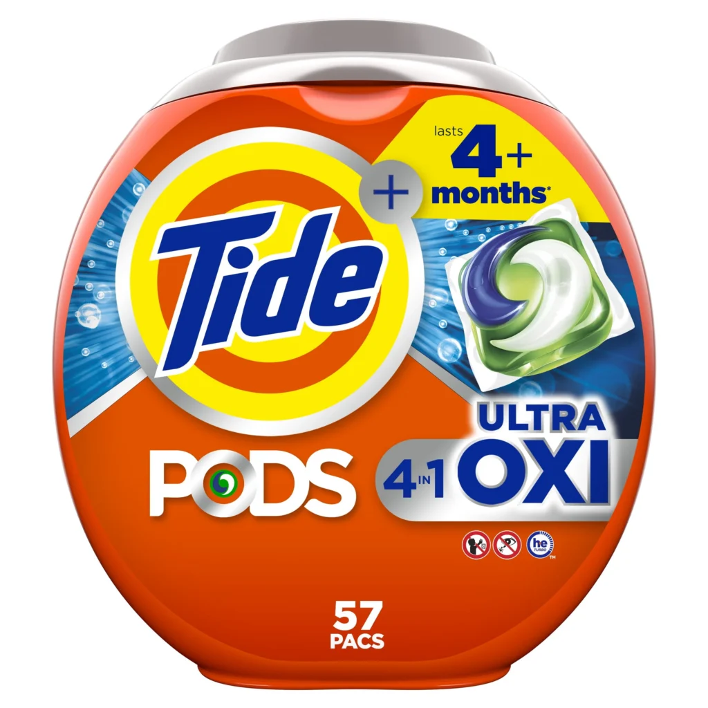 Tide Pods Ultra OXI Liquid Laundry Detergent Pacs 57 Count 1