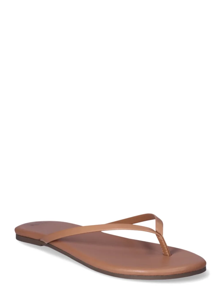 Time and Tru Barely There Thong Sandals – Wide Width Comfort β alternate angle showing full product