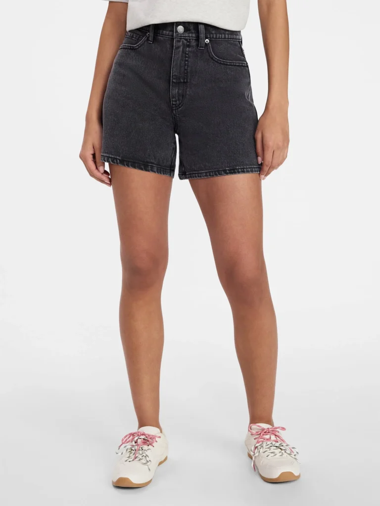 Time and Tru High Rise 5-Inch Denim Shorts – Classic Fit — alternate angle showing full product
