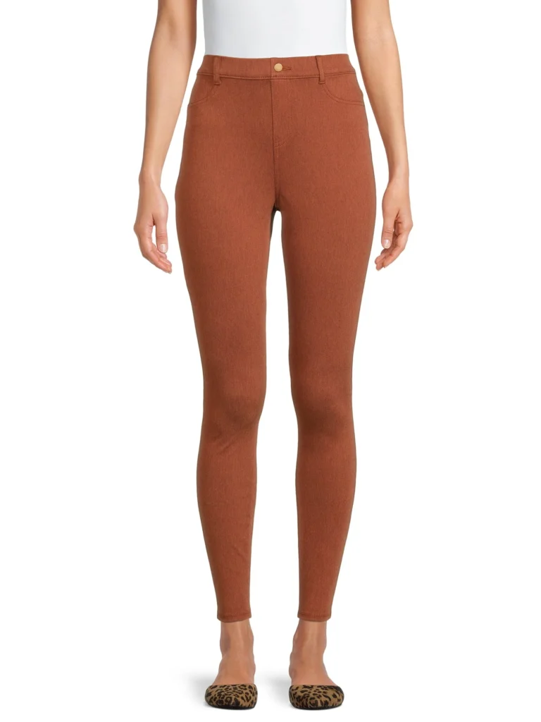 Time and Tru Women’s High Rise Jeggings – Stretch Comfort — alternate angle showing full product