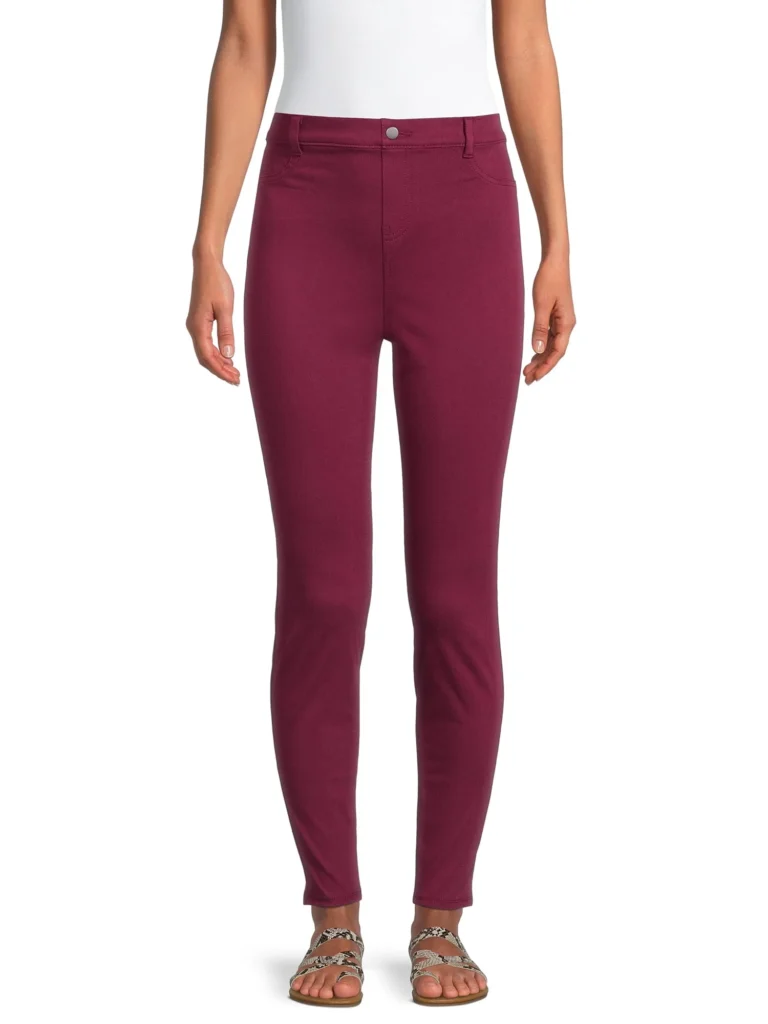 Time and Tru Women’s High Rise Jeggings – Stretch Comfort — close-up detail of design and finish