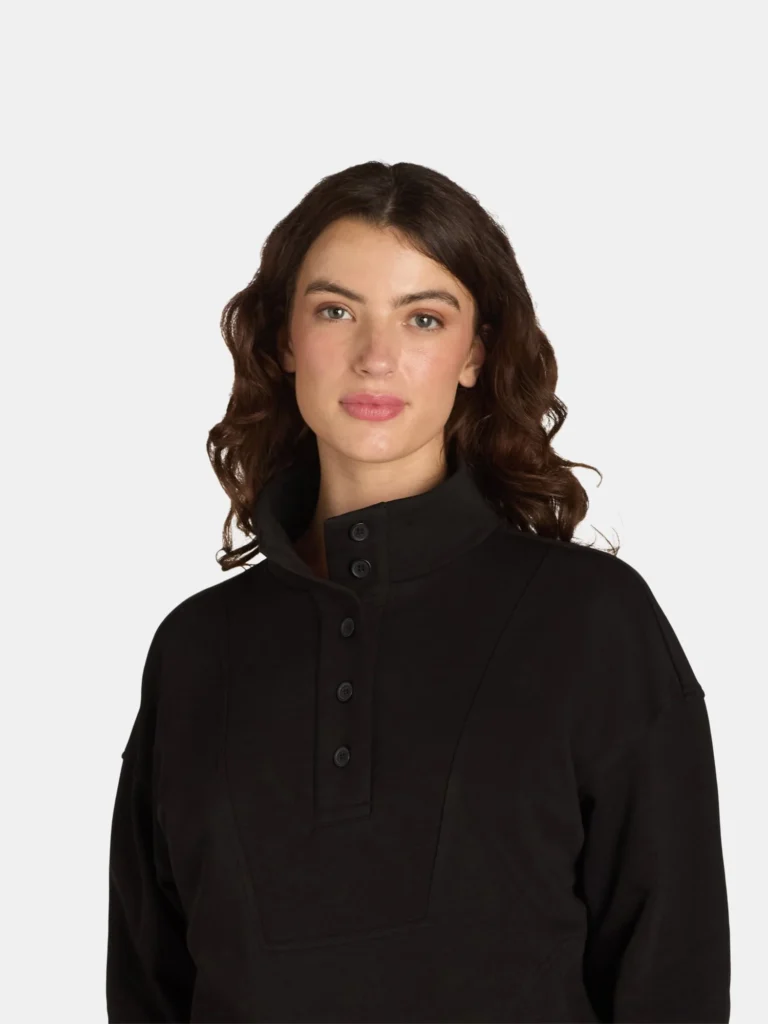 Time And Tru Mock Neck Sweater – Soft Knit & Versatile Style β alternate angle showing full product