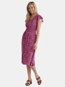 Time and Tru Women s s Midi T Shirt Dress with Short Sleeves Sizes XS XXXL