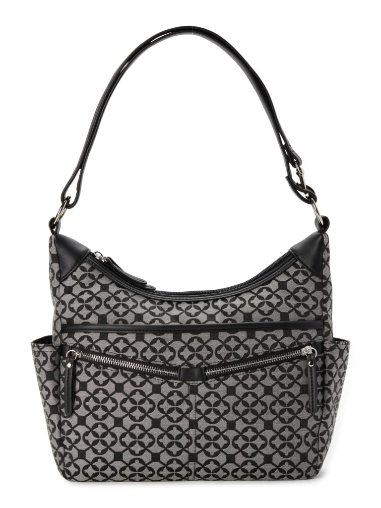 Time Tru Harbour Hobo Bag – Versatile Black Crimson Everyday Style β alternate angle showing full product