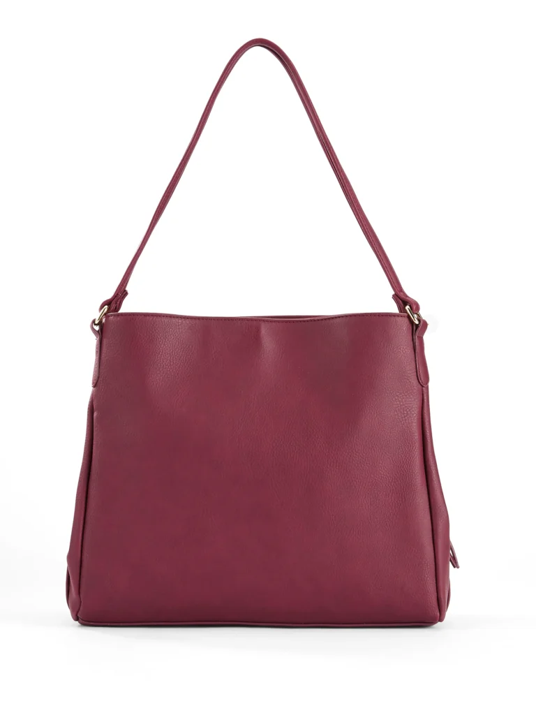 Time Tru Harbour Hobo Bag – Versatile Black Crimson Everyday Style β close-up detail of design and finish