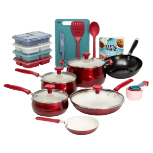 Tramontina Primaware 18 Piece Non stick Cookware Set Steel Gray