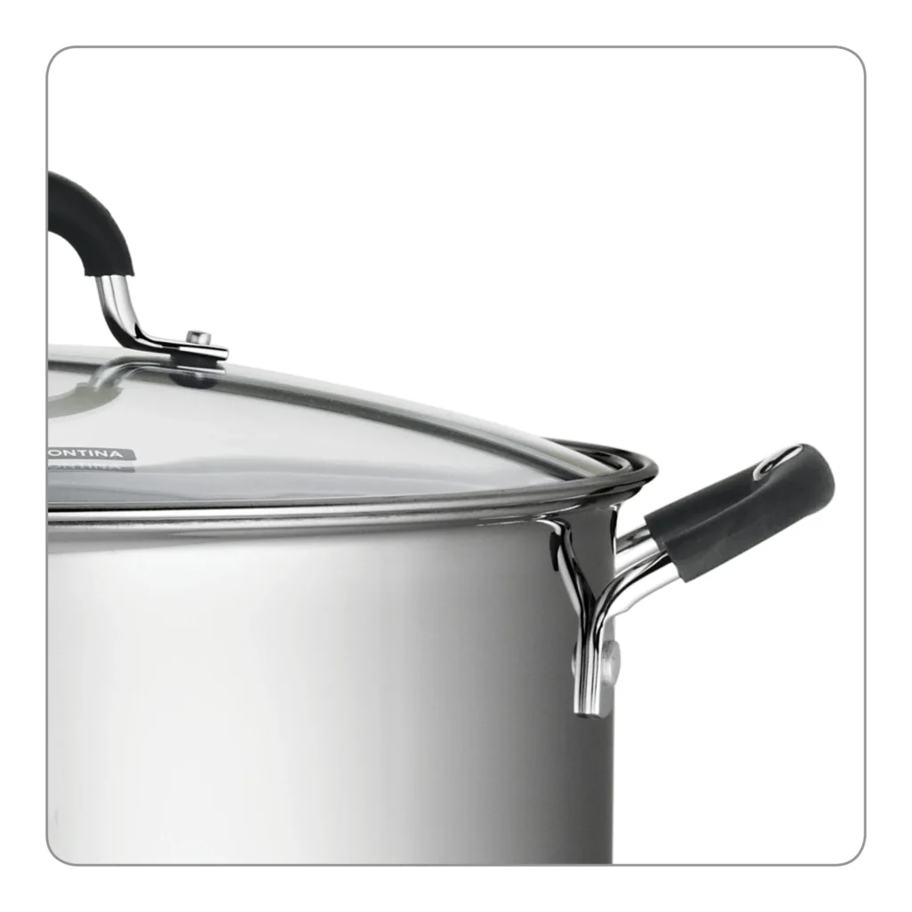 Tramontina Stainless Steel 12-Quart Stock Pot – Durable & Versatile β alternate angle showing full product