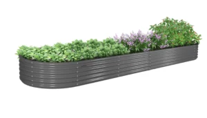 TRAMULL 6x2x1.5 ft Galvanized Raised Garden Beds, Oval Round Metal