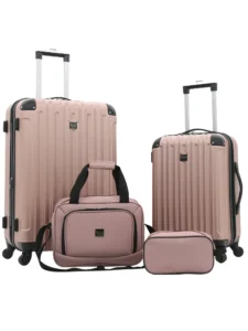 Travelers Club 4PC Hardside Luggage Mocha Moose