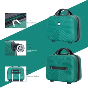 Tripcomp Luggage Sets 2 Piece Suitcase Set 14 20 Hardside Suitcase with Spinner Wheels Lightweight Carry On Luggage Pink