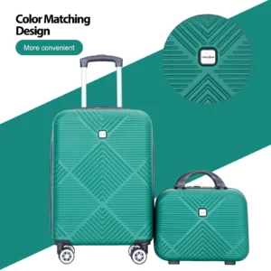 Tripcomp Luggage Sets 2 Piece Suitcase Set 14 20 Hardside Suitcase with Spinner Wheels Lightweight Carry On Luggage Pink