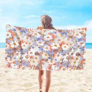 Tyidzon Beach Towel Oversized Soft Lightweight Beach Towels Dyeing Light Blue Stripe Quick Dry Microfiber Beach Blanket Seaside Pool Cruise Vacation