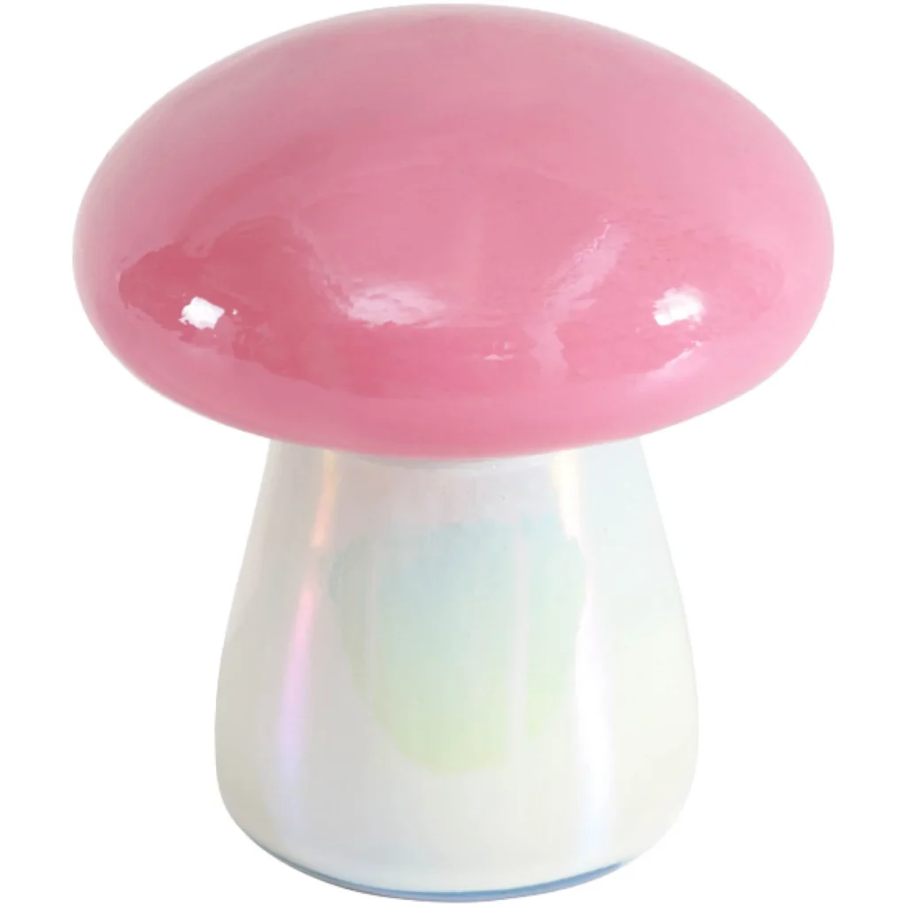 Urban Shop 6 7 x 5 9 Iridescent Green Mushroom Candle — alternate angle showing full product
