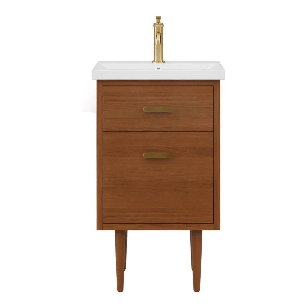 Modern Compact Vanity Desk – Built-in Storage & Mirror Ready β close-up detail of design and finish