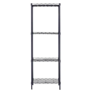 Vebreda 4-Tier Storage Shelf Foldable Metal Shelving Units with Wheels