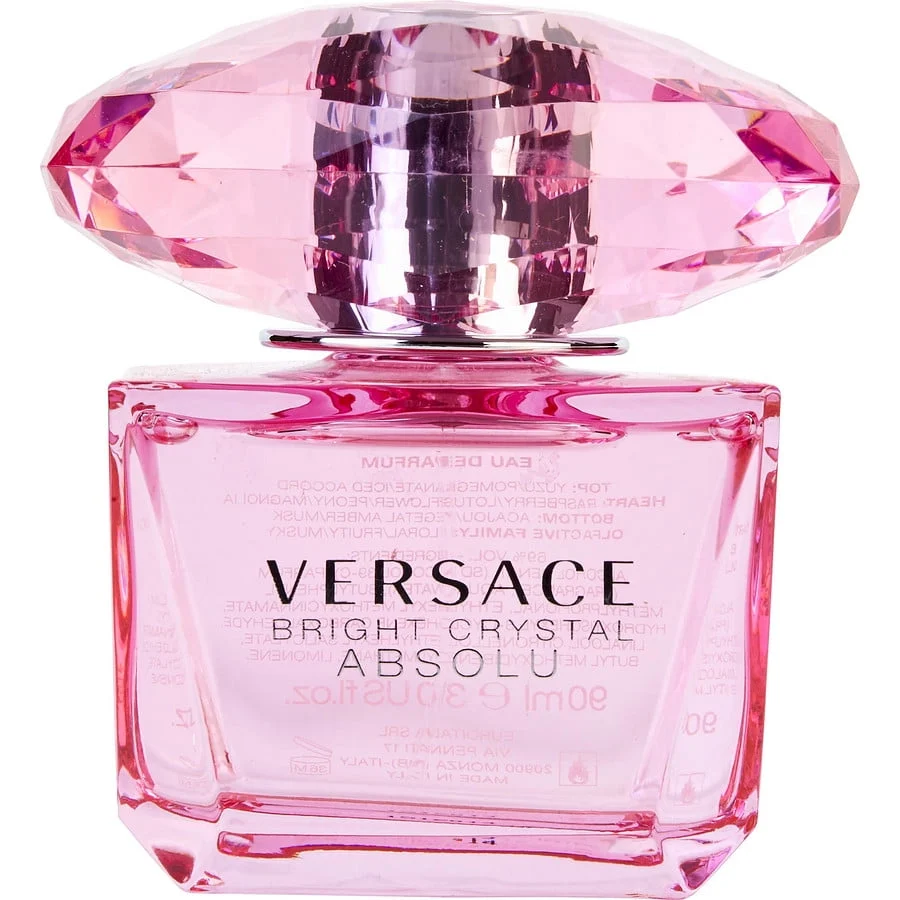 Versace Bright Crystal Eau de Toilette – Radiant Floral Scent — close-up detail of design and finish