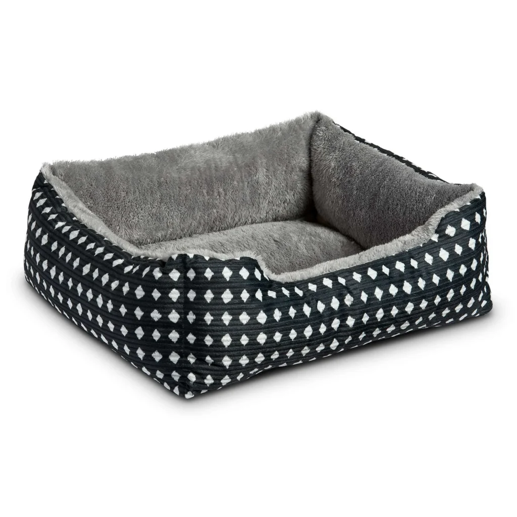 Vibrant Life Cuddler Small Dog Bed – Compact Bolstered Comfort — close-up detail of design and finish
