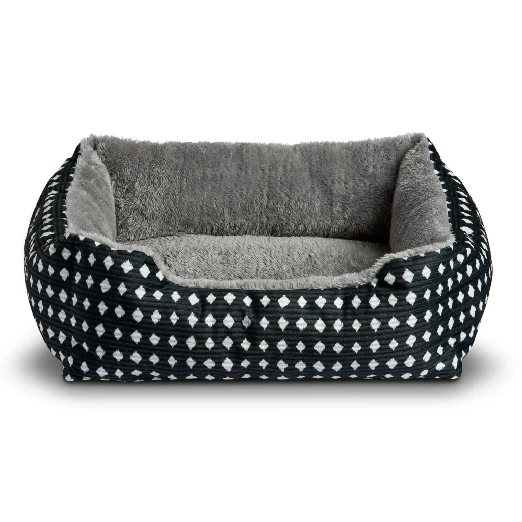 Vibrant Life Cuddler Small Dog or Cat Bed Black 19 x 15