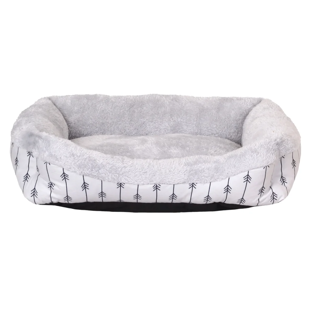 Vibrant Life Cuddler Small Pet Bed – Plush Black for Dogs & Cats — alternate angle showing full product