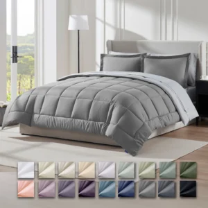 Virtu Queen Comforter Set With Sheets Bed In A Bag 7 Piece Bedding Set