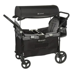 Vomeast Wagon Stroller with 2 Seats and Sunshade Grey