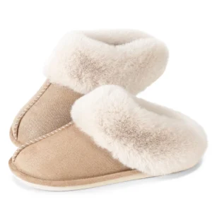 WALL QMER Womens Slippers Cozy Warm Winter Slip On House Shoes Fluffy Soft Memory Foam Comfy Faux Fur Plush Anti Skid Indoor Outdoor