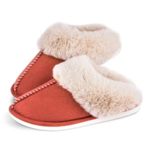 WALL QMER Womens Slippers Cozy Warm Winter Slip On House Shoes Fluffy Soft Memory Foam Comfy Faux Fur Plush Anti Skid Indoor Outdoor
